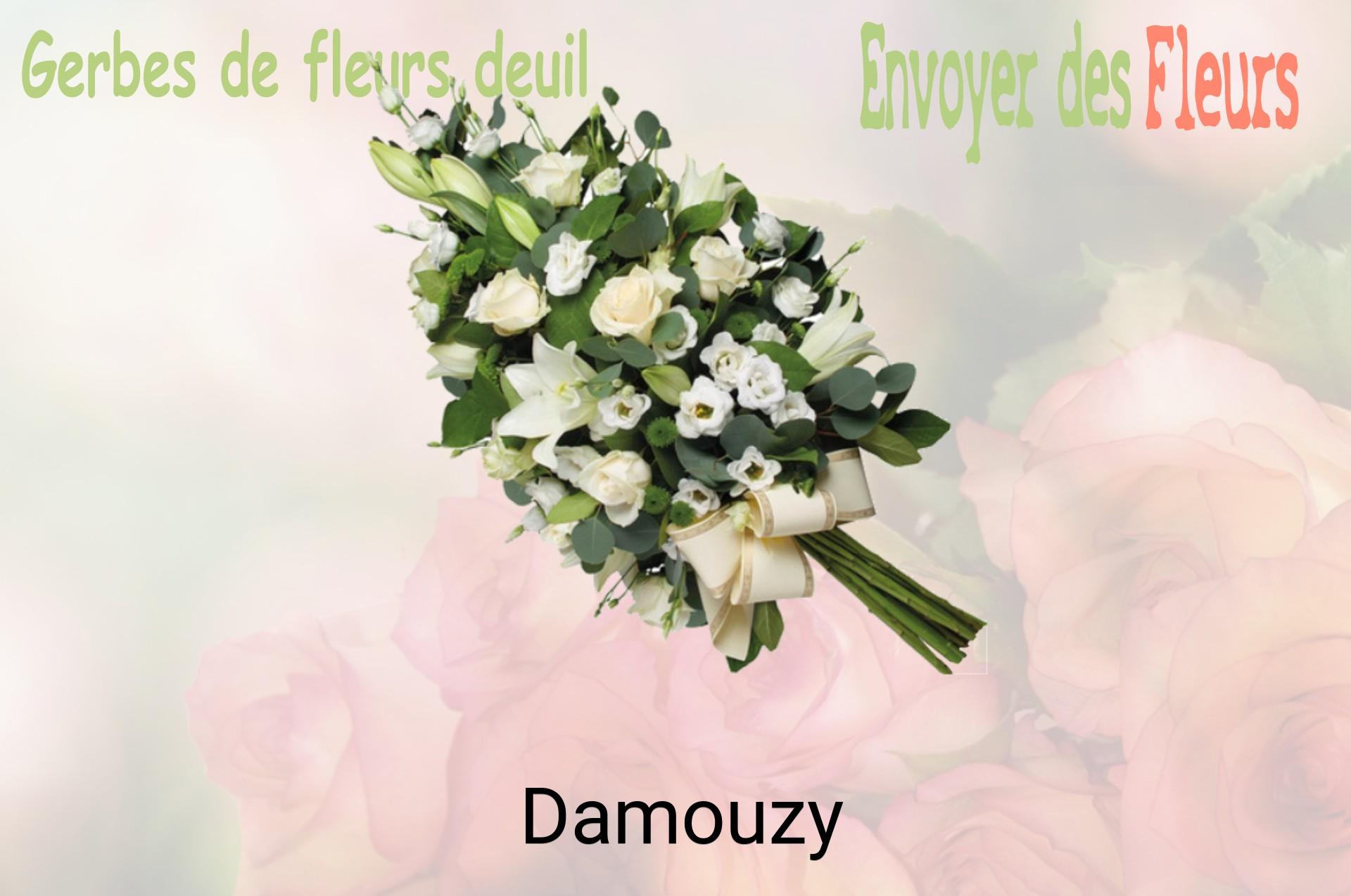 Gerbe de fleurs de deuil livrée à Damouzy